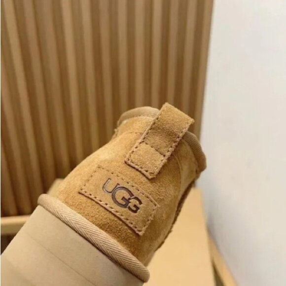 UGG Womens classic ultra mini platform boots Chestnut - Picture 7 of 8